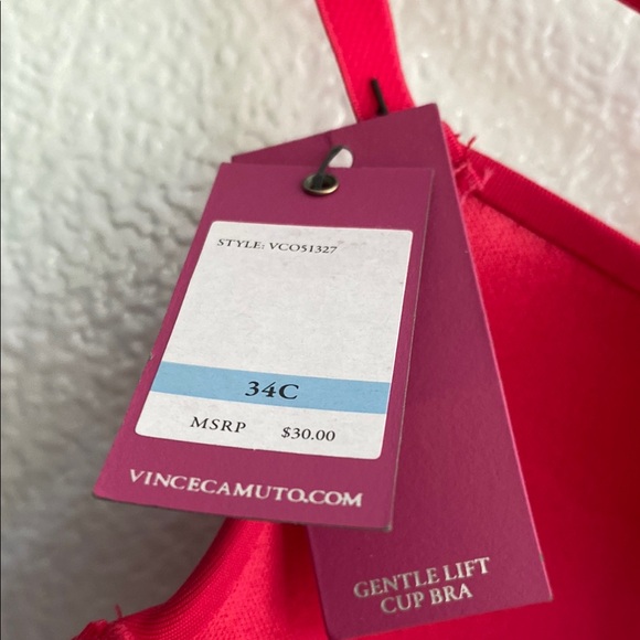 Vince Camuto Red Lace Racerback Bra - Picture 5 of 7